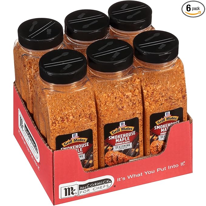 McCormick Grill Mates Smokehouse Maple Seasoning, 28 oz (Pack of 6) - Six 28 Ounce Containers of