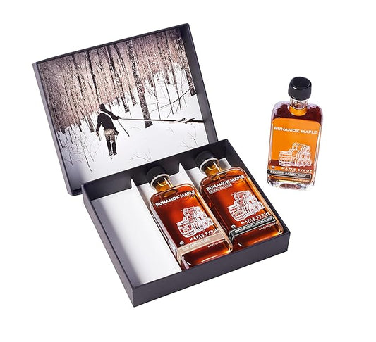 Runamok Maple Syrup Gift Box | Barrel-Aged Selection | Special Present For Holidays| Bourbon