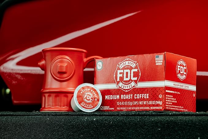 Fire Department Coffee - Gives Back to Firefighters - Original Medium Roast Coffee Pods - Balanced