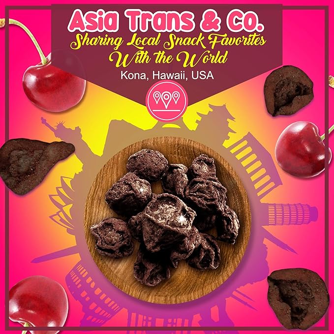 Asia Trans Seedless Li Hing Mui Cherry | Hawaiian Favorite | Naturally Sweet Dried Fruit Candy with
