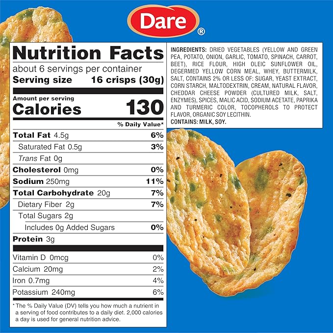 Breton Veggie Crisps Zesty Ranch (Pack of 12) - Popped not Fried Crisps, Made with Real Vegetables
