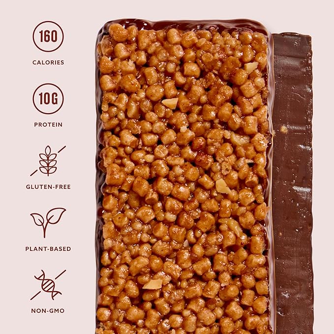 Mezcla Puff Crispy Protein Bars, Gluten Free & Vegan Protein Bars, 10g Protein, Alt for Crispy Rice