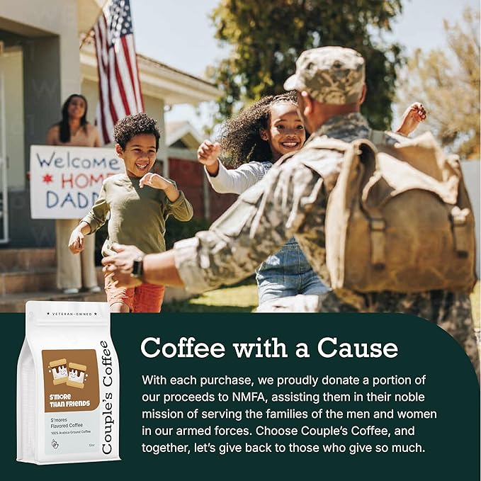 Couple?™s Coffee Ground Coffee | Gives Back to Military Families | S?™more Than Friends | Medium