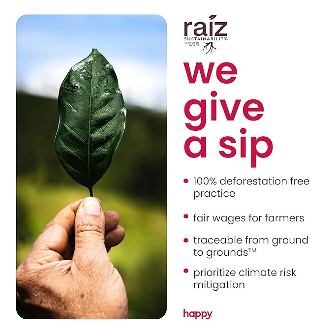 happy coffee medium roast coffee pods, 22 count, notes of chocolate & confidence, compatible with