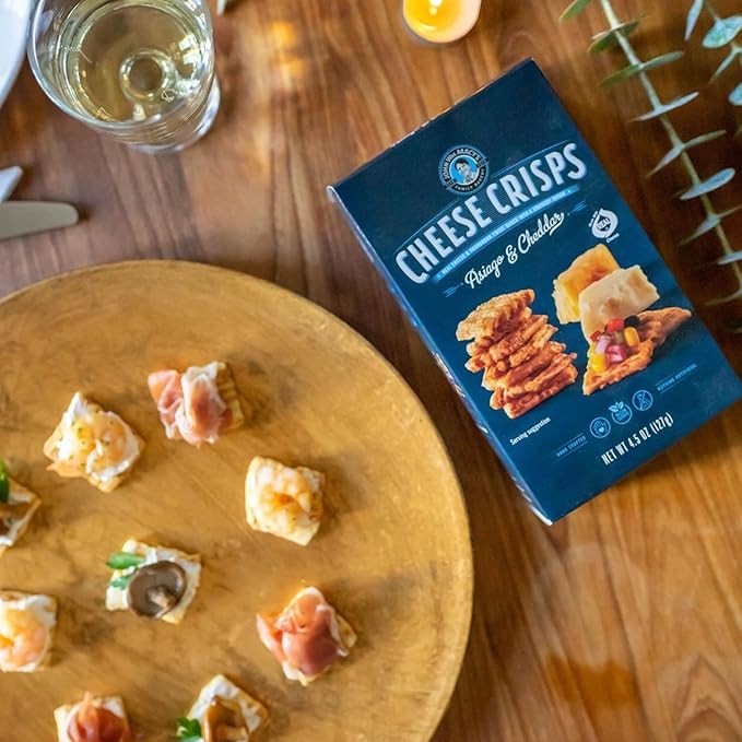 John Wm. Macy - Asiago & Cheddar CheeseCrisps - Hand Crafted, Non GMO, and Nothing Artificial