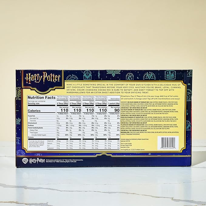 HARRY POTTER, Color Changing Hot Chocolate Gift Set, Includes 4 Bottles of Color Changing Hot Cocoa