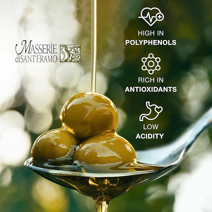 Flavorful Italian Extra Virgin Olive Oil Cold Pressed - Robust Olive Oil for Cooking and Frying