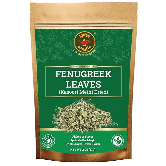 SPICE MAGIC Fenugreek Leaves ??Kasoori Methi Premium Quality, Whole and Aromatic for Seasoning