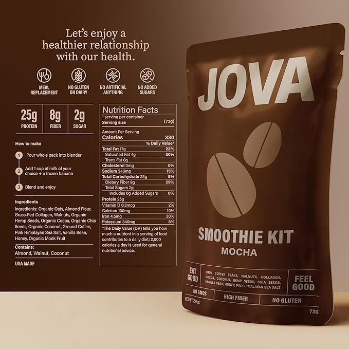 JOVA Smoothie Variety Pack | Nutritious, Delicious & Ready in 1 Minutes | 22g+ Protein