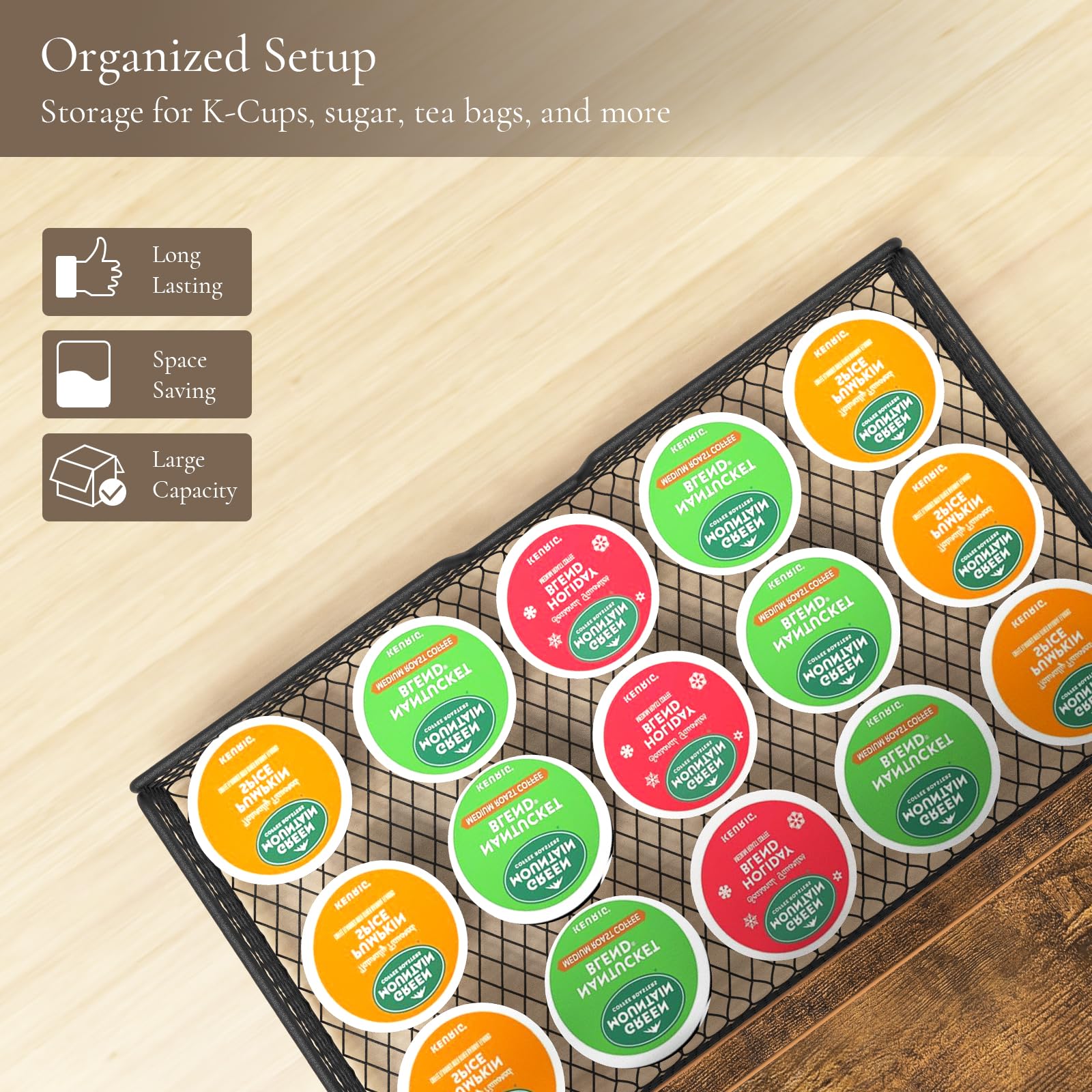 BCOZLUX Coffee Bar Organizer for Countertop, Coffee Station Organizer