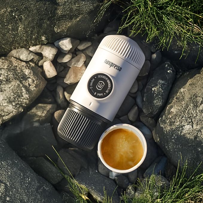 WACACO Nanopresso Portable Espresso Maker Bundled with Protective Case, Upgrade Version, Mini