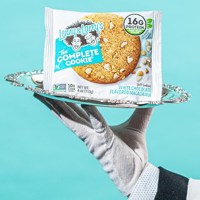 Lenny & Larry's The Complete Cookie, White Chocolate Flavored Macadamia, Soft Baked, 16g Plant