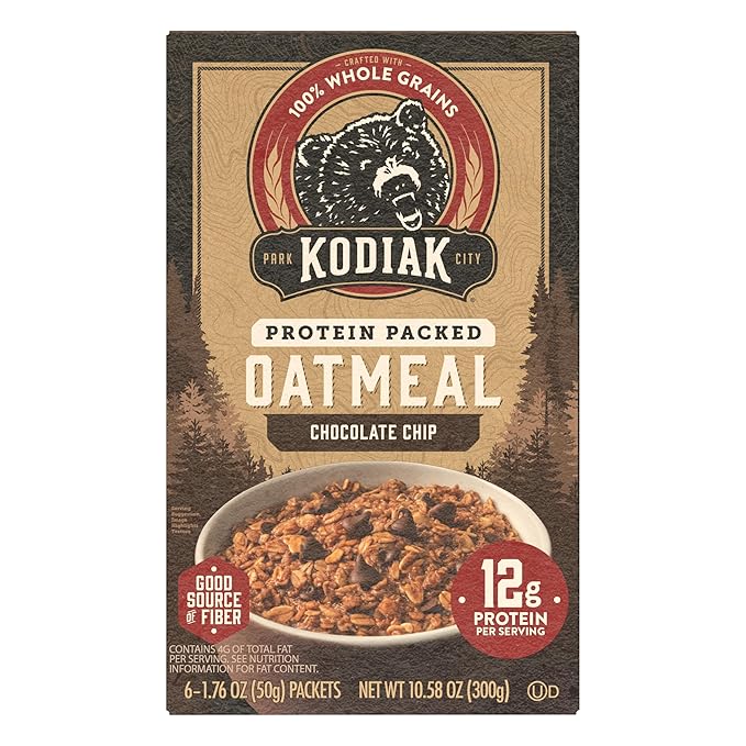Kodiak Cakes Instant Oatmeal Packets - High Protein - 100% Whole Grains Breakfast Food - Chocolate