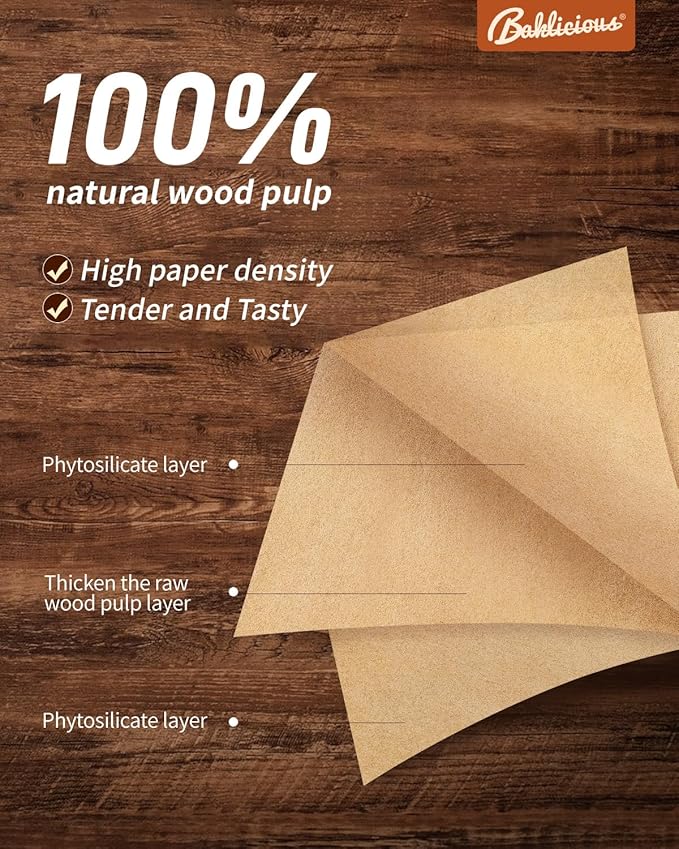 Baklicious 1100Pcs 5.5x5.5" Patty Paper - Elevate Burger Experience! Unbleached, Non-Stick Squares