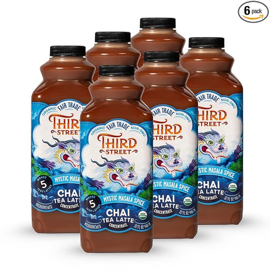 Third Street Inc. Organic Mystic Masala Spice Chai Concentrate, 32 Fl. Oz., Black Tea Latte