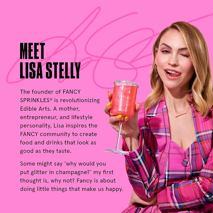 Fancy Sprinkles Diamond White Premium Edible Glitter, 100% Edible Glitter for Sparkling Food &