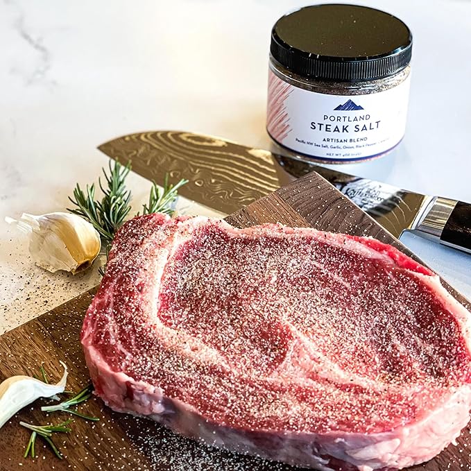 Portland Salt Co. Steak Salt & Spice Blend ??SPG Seasoning - Savory Mix of Sea Salt, Pepper &