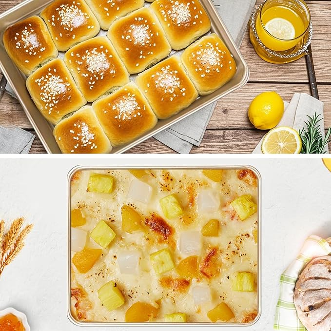 AMAGABELI GARDEN & HOME Nonstick Deep Baking Pans for Oven Tray Cake Carbon Steel Pan Baking Sheets