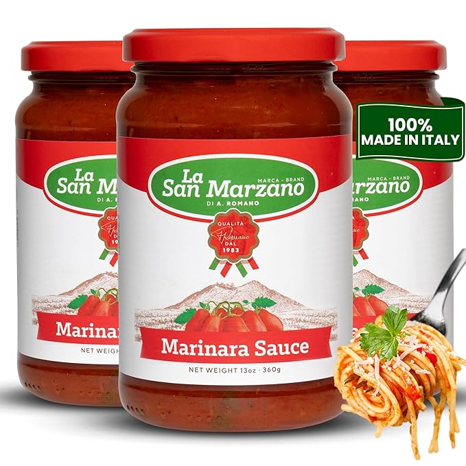La San Marzano Marinara Sauce, 13 oz, Pasta Sauce Made in Italy, All Purpose Tomato Premium