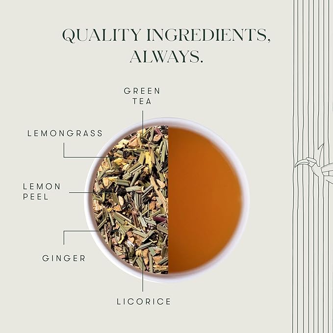 Luxmi Estates Citrus Sky Lemongrass Ginger Green Tea 200g Loose Leaf Pack | Certified Organic