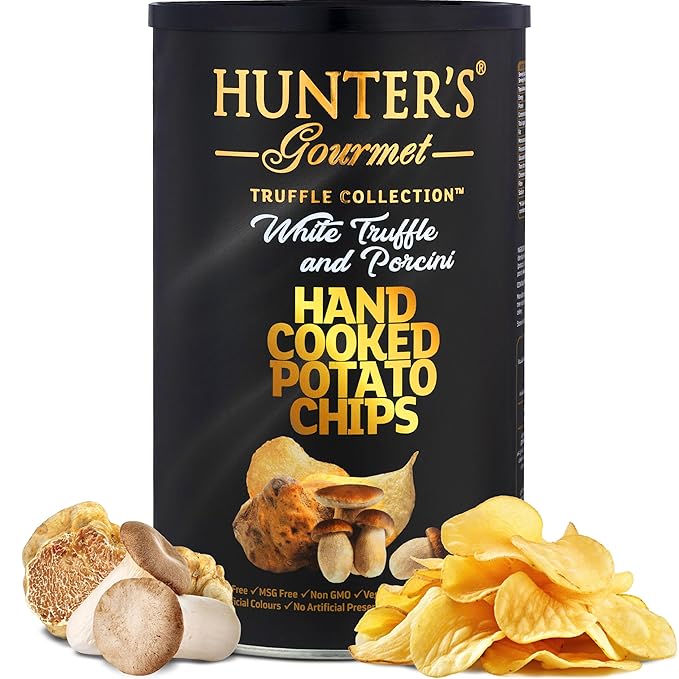 Hunter's Gourmet Premium Truffle Chips | No Artificial Colors or Preservatives | Hand-Cooked | Made