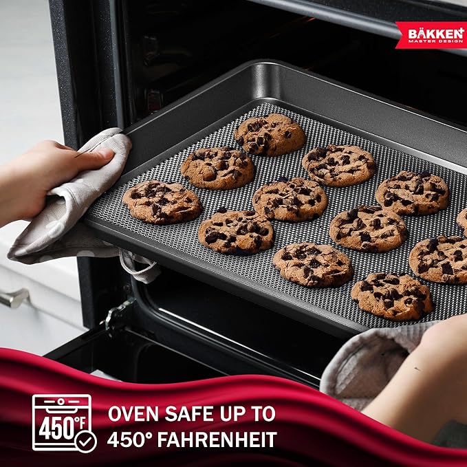 BAKKEN Kitchen Baking Pans - Small, Medium, and Large Cookie Pan (13.58×9.65, 15.75×11
