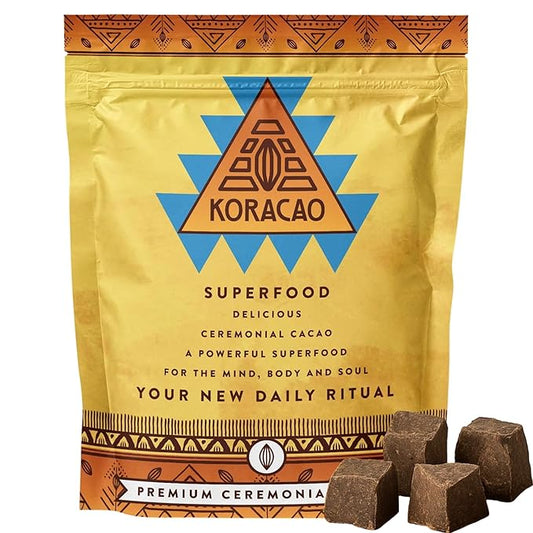 KORACAO Sustainably Harvested Cacao Cubes | Ideal Superfood for Everyday Bliss | Ceremonial Grade