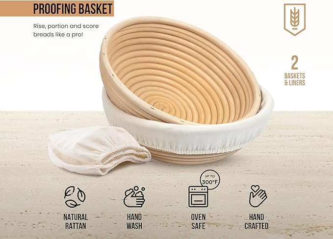 Banneton Bread Proofing Basket, Kook, Sourdough Proofing Bread Basket, Bread Banneton Proofing