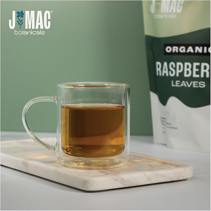 J Mac Botanicals, Organic Red Raspberry Leaf, Herbal tea (16 ounce bag 200+ cups) cut & sifted