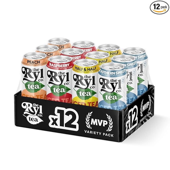 Ryl Iced Tea MVP Variety Pack – Antioxidant Superblend, No Artificial Ingredients, Zero Sugar, Five