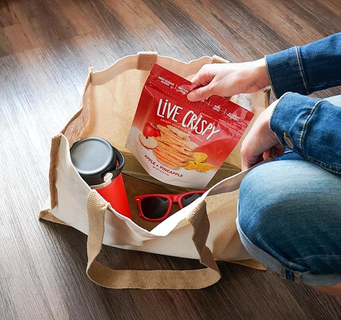 Live Crispy Fruit Chips - Pineapple-Powered Snack Packed with 100% Natural Fruit
