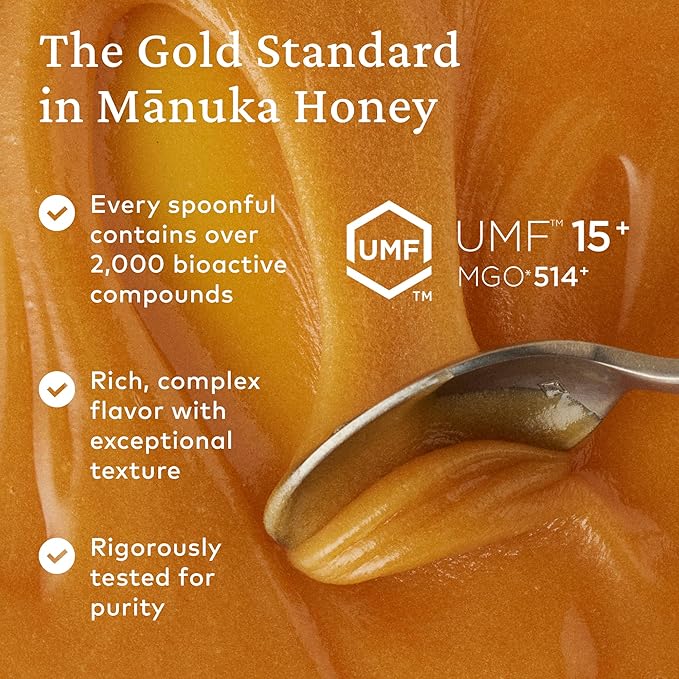 Comvita Manuka Honey UMF 15+ (MGO 514+) - Raw Manuka Honey New Zealand, Pure & Unpasteurized