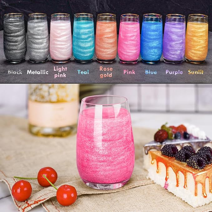 NiHome Edible Food-Grade Glitter Powder Glimmer Luster Dust Metallic Fancy Food Decorating Sprinkle