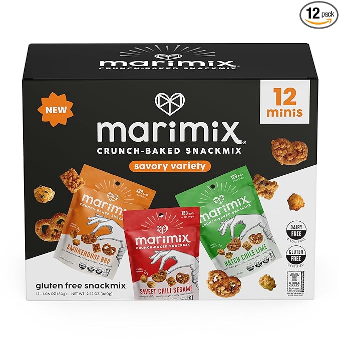 Marimix Snack Mix | Crunch Baked Sweet & Salty Savory Plant Based Naturally Gluten Free Whole Grain