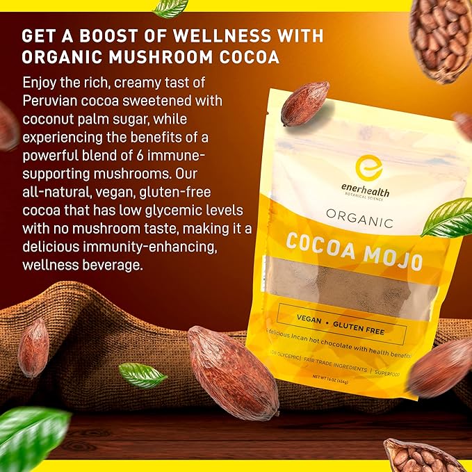Enerhealth Botanicals Cocoa Mojo ??Certified Organic Hot Chocolate Peruvian Cocoa Mix, Sweetened