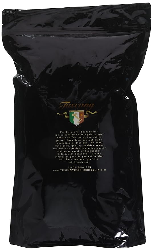 Tuscany Organic French Roast Coffee, Dark Roast, Ground, 5-Pound Bag