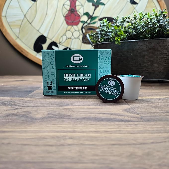 Coffee Beanery Irish Cream Cheesecake Coffee Pods | 12ct Flavored Medium Roast | 100% Specialty