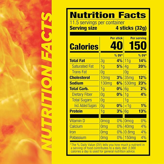 Slim Jim Smoked Meat Sticks, Original Flavor, 6g Protein Per Serving, Snack Size, Lunchbox Snack