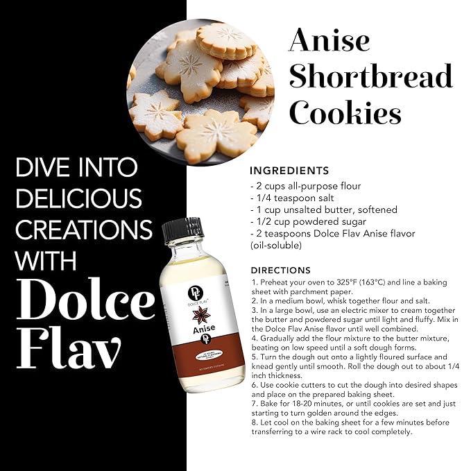 Dolce Flav Natural Anise Extract ??1 Gallon Oil-Soluble Kosher, Sugar-Free, Concentrated Licorice