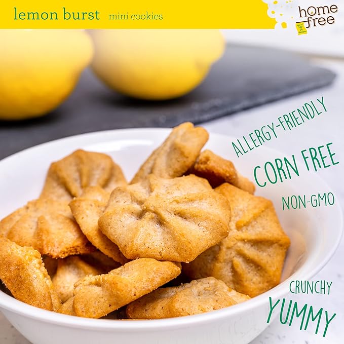 Homefree Treats You Can Trust Gluten Free Mini Cookies, Single Serve, Lemon Burst, 1.0 Ounce (Pack
