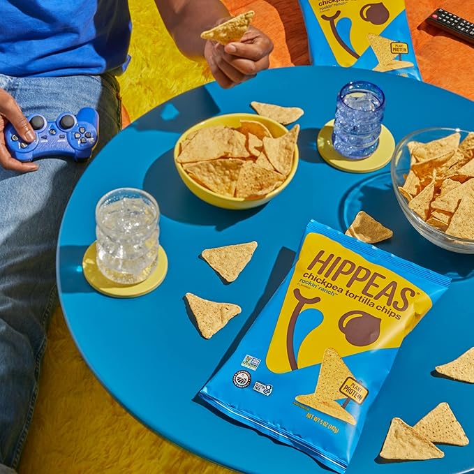 HIPPEAS Chickpea Tortilla Chips, Rockin??Ranch, 1 Ounce (Pack of 18), 3g Protein, 3g Fiber, Vegan