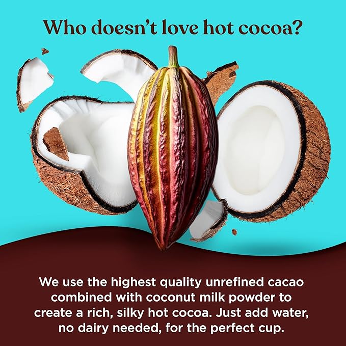 Four Sigmatic Calm Mushroom Cocoa Mix | Organic Dark Hot Cocoa Mix with Reishi Mushroom | Vegan