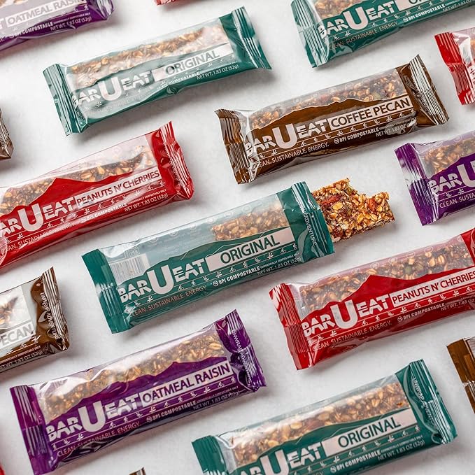 BAR-U-EAT Gluten-Free, Organic, Soft & Chewy Energy Bar. Real Food | Seed Oil Free | No Artificial