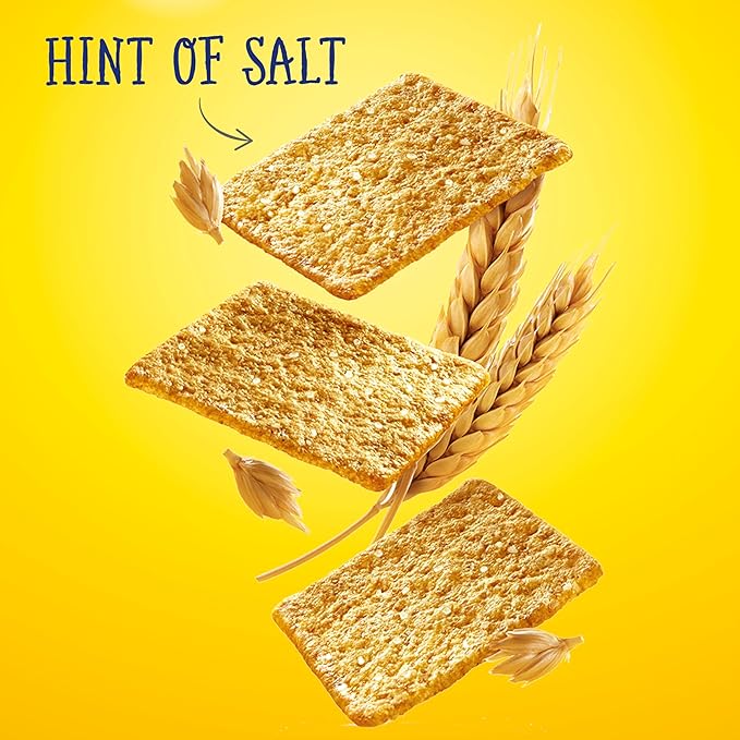 Wheat Thins Hint of Salt Low Sodium Snacks, Whole Grain Wheat Crackers, Bulk Snack Crackers, 6