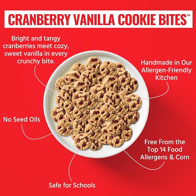 Every Body Eat Crunchy Cookie Bites, Gluten & Dairy Free, Vegan, School Safe Lunch Snacks, Single