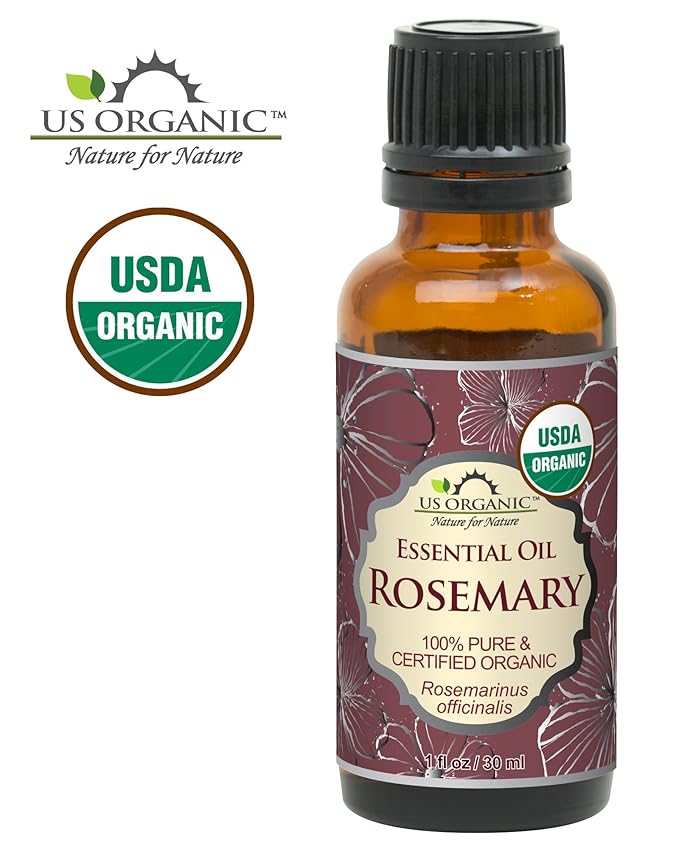 US Organic 100% Pure Rosemary Essential Oil, USDA Certified Organic 100% Pure, Steam Distilled, for