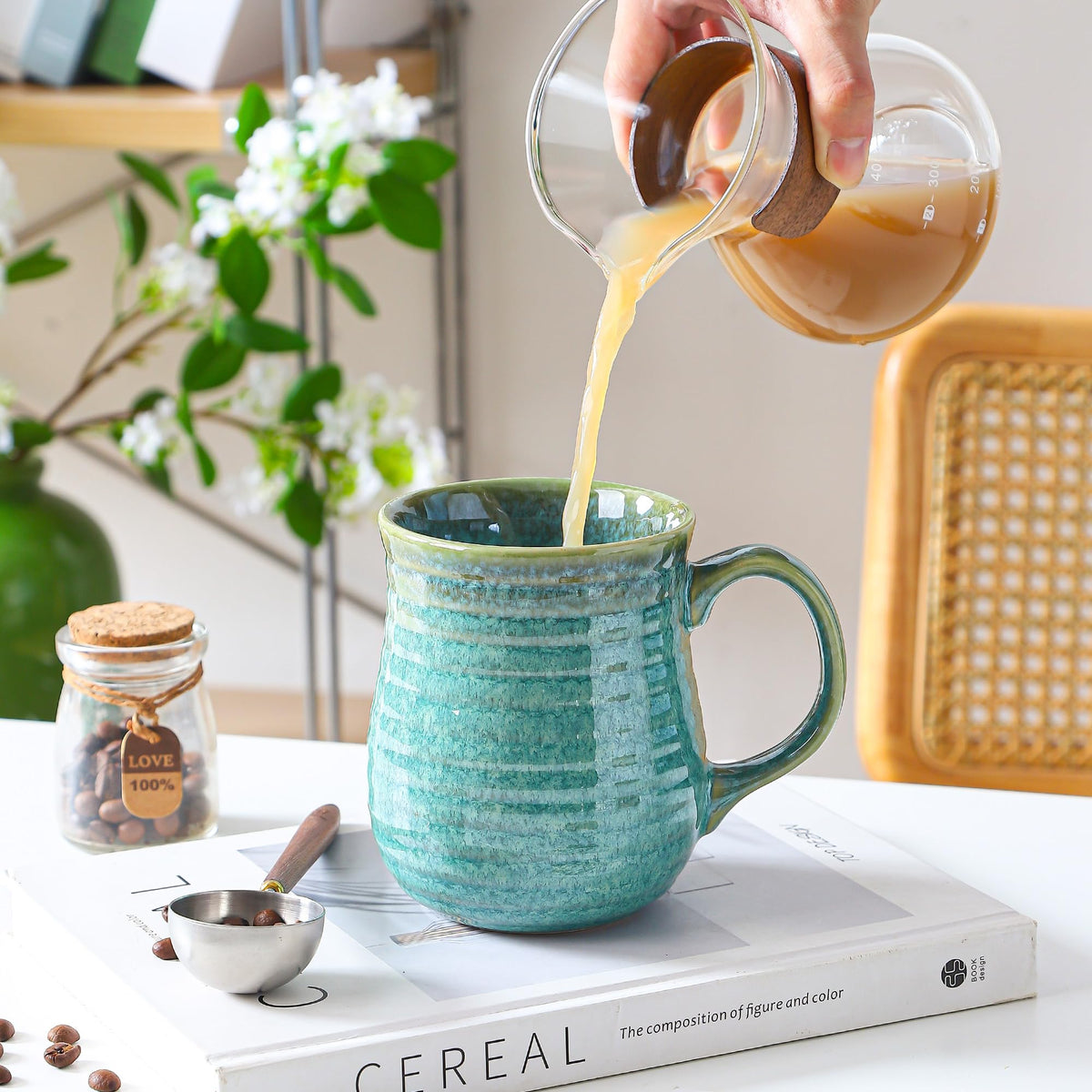 23 oz Large Ceramic Coffee Mugs, Handmade Big Cup for Office and Home