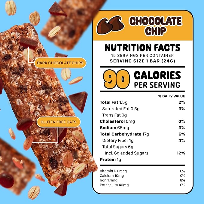 Snakkidz Organic Chewy Granola Bar, Allergen Free, Made with Avocado Oil, Low Sugar (45 Bars