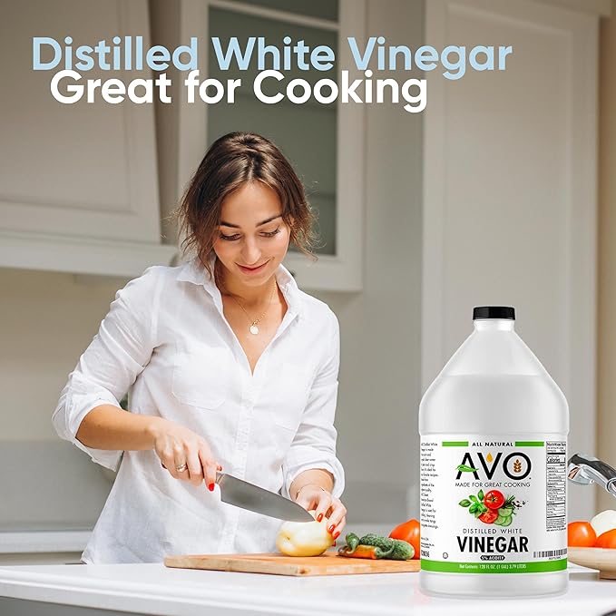 AVO 1 Gallon (128 oz) Pure Natural Distilled White Vinegar - 5% Acidity (2 pack)