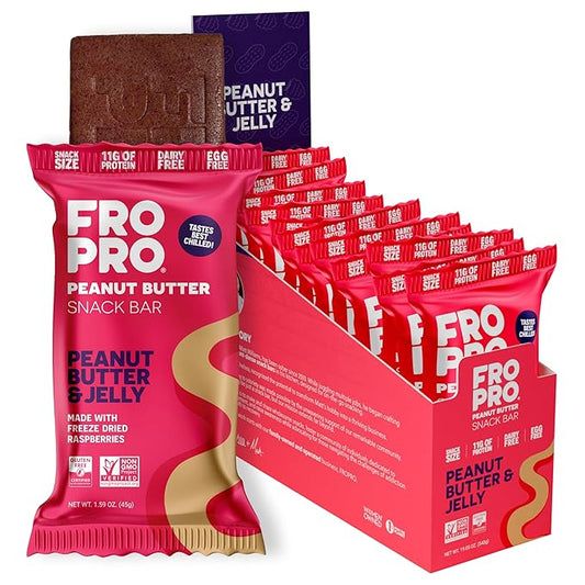 FROPRO Plant Protein Snack Bars - Plant Based Protein Bars, All-Natural, Gluten, Dairy, & Soy Free